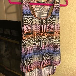 Mosaic Print Ombré Racerback Tank